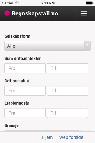 Regnskapstall.no screenshot 3