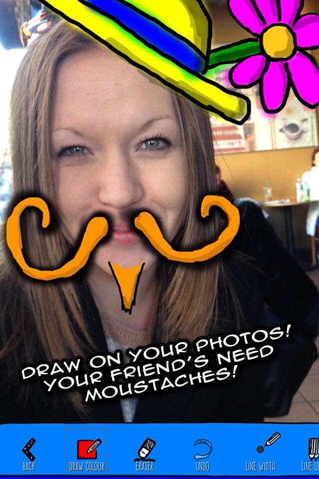 Doodle Face! Draw something silly on your photos! screenshot 2