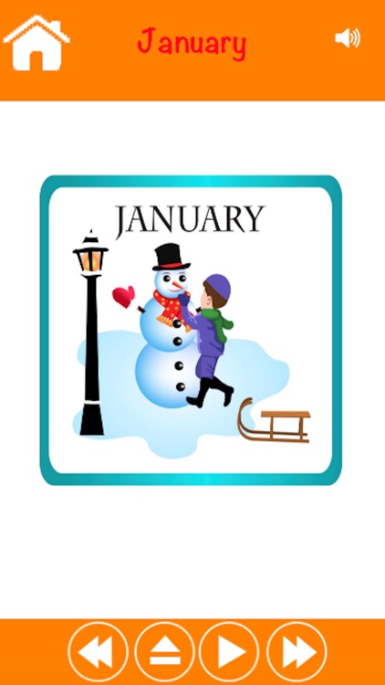 Months Of year Learning For Toddlers using Flashcards and sounds-A toddler calendar learning app