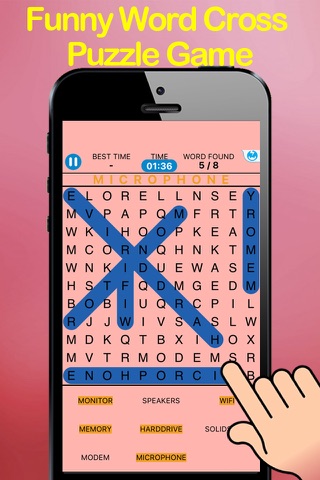 Word Cross Puzzle Free App - plant Search Coloring Word Puzzles Games screenshot 2