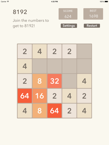 8192 game - swipe to challenge numbers freeのおすすめ画像1