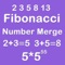 Number Merge Fibonacci 5X5 - Playing The Piano And Sliding Number Block