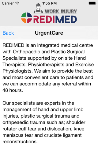 REDIMED Health Work Injury screenshot 3