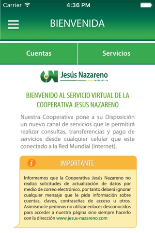 Cooperativa Jesús Nazareno screenshot 2