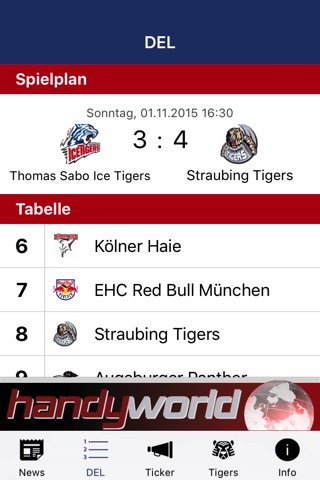 Straubing Tigers screenshot 2