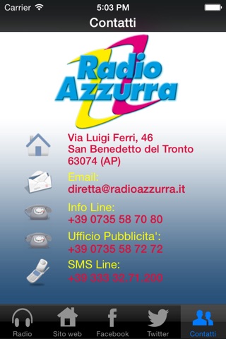 Radio Azzurra San Benedetto T. screenshot 3