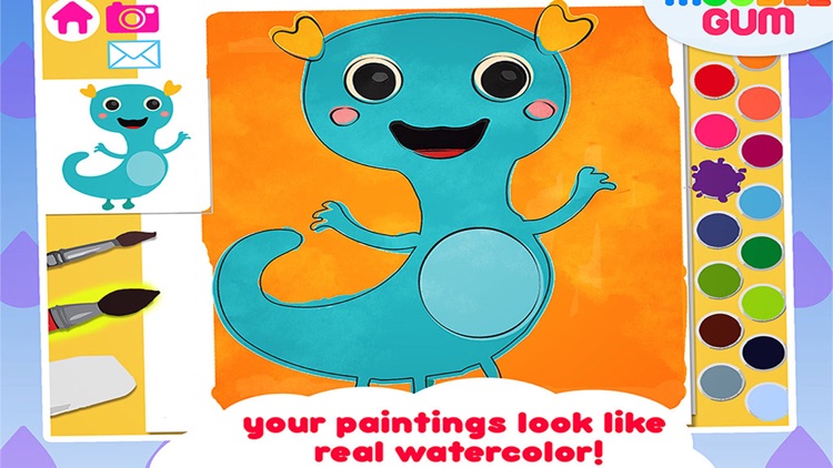 Monster Coloring Book - painting activity for children - learn how to paint funny halloween creature