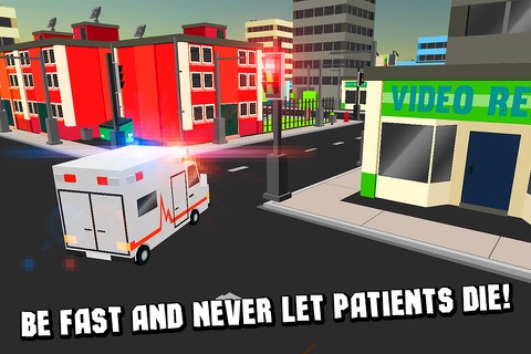 Cube Emergency Simulator: Ambulance Driver Full screenshot 4