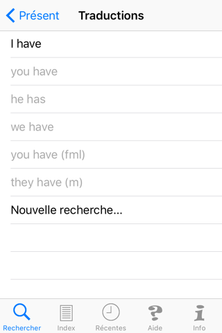 French/English Verb Conjugator - Conjugate and Translate French and English Verbs - Verb2Verbe screenshot 4