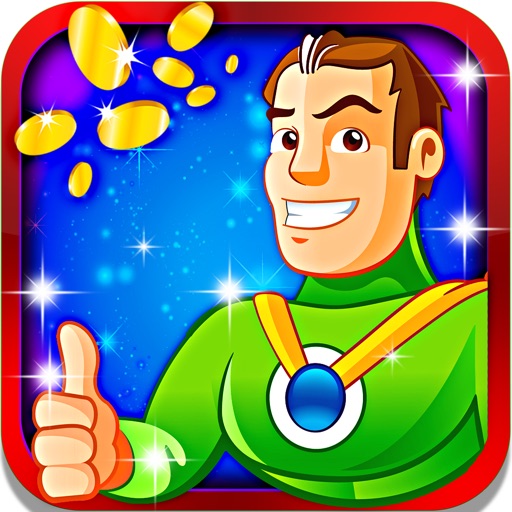 Amazing Lucky Superhero Slot Machines: Guess the big bonus and create a gold empire iOS App