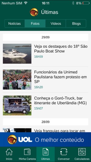 UOL Cotações para iPhone(圖4)-速報App