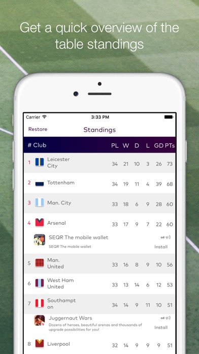 How to cancel & delete League Tables from iphone & ipad 1