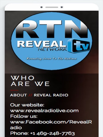 Screenshot of Reveal Radio Live