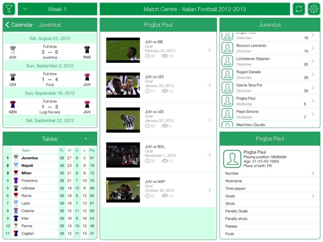 Italian Football Serie A 2012-2013 - Match Centre(圖1)-速報App