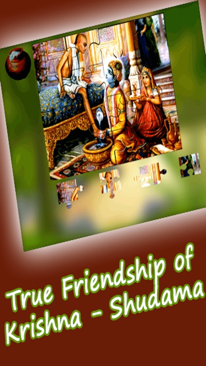 Little Krishna jighsaw puzzle free game for kids - the hindu divine god krishna lila