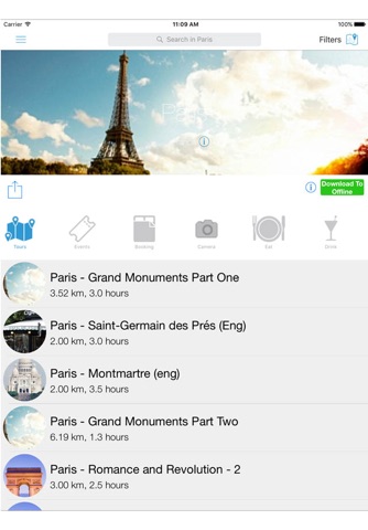 Paris Travel Guide, Audio Tours & City Tour Maps screenshot 2