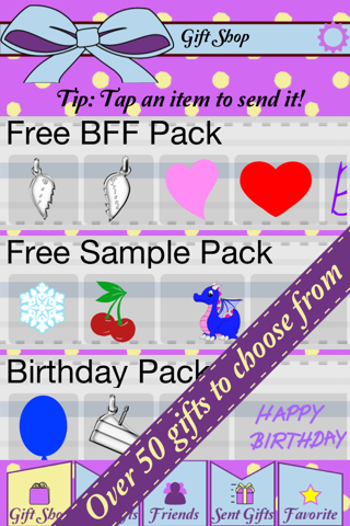 PocketGift  - Send your friends free messages and gifts screenshot 2