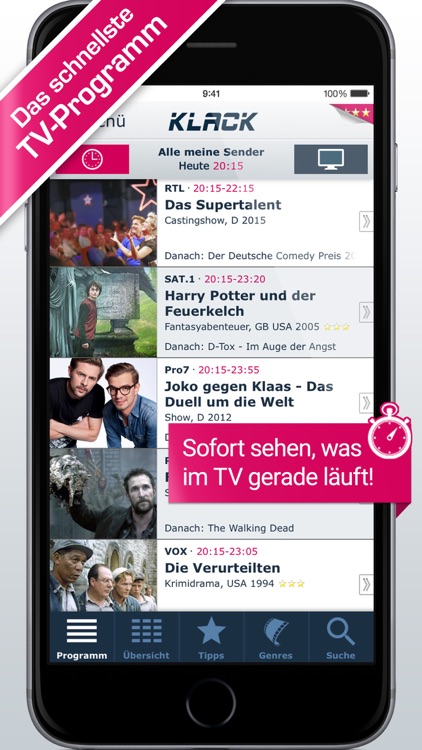 TV-Programm KLACK: Ihre TV-App