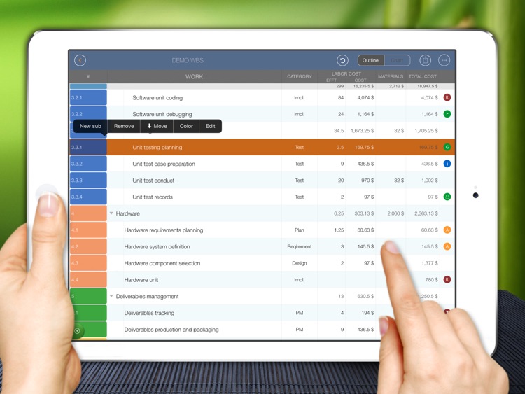 WBS - Project Work Breakdown Structure Management screenshot-0