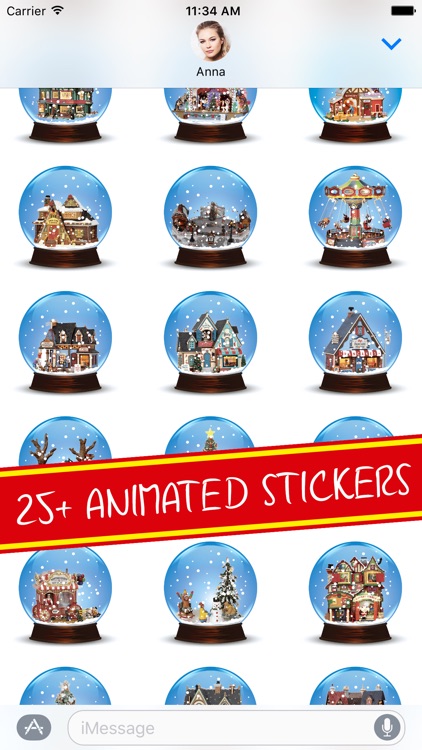 Snow Globe Animated Sticker Pack