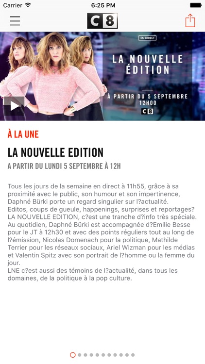 C8, la TV en live et en replay