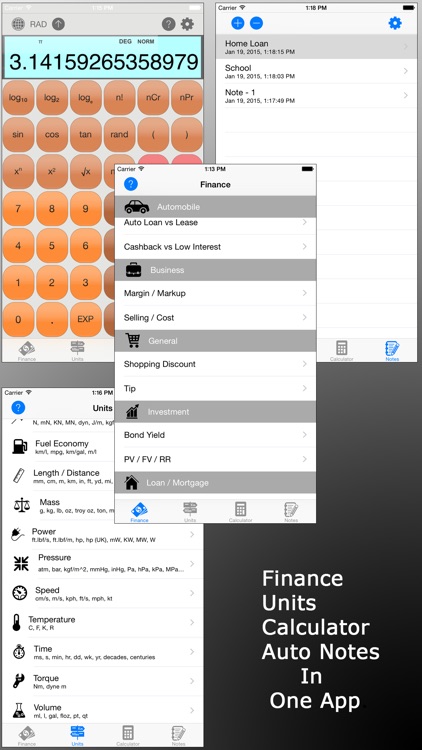 CalcMadeEasy Pro - Finance,Units,Calculator,Notes