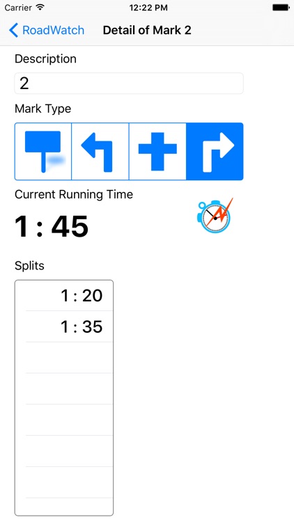 RoadWatch Multi Split Stopwatch