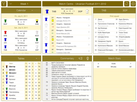Ukrainian Football UPL 2011-2012 - Match Centre screenshot 3