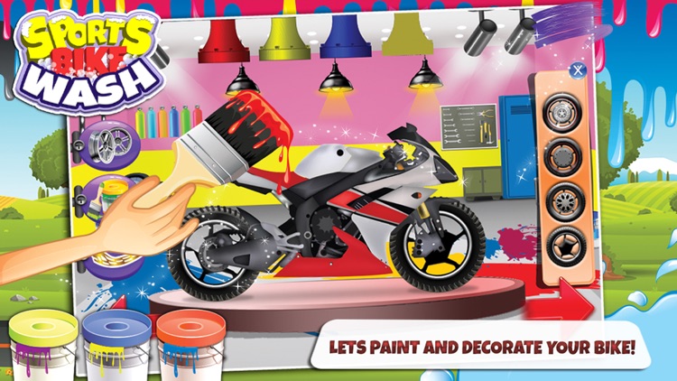Sports Bike Wash – Repair & cleanup motorcycle in this spa salon game for kids screenshot-3