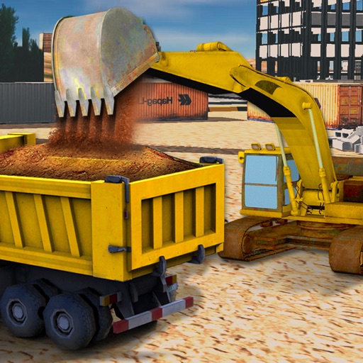 Sand Excavator Construction 3D - Real Trucker and Crane Parking Game iOS App