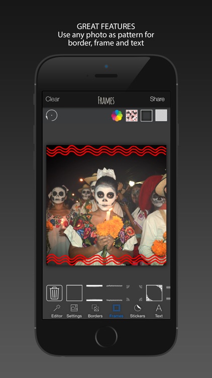 Calavera : Day Of The Dead - Add stickers, backgrounds and customize pictures