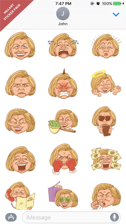 The President Stickers - Hillary screenshot-0