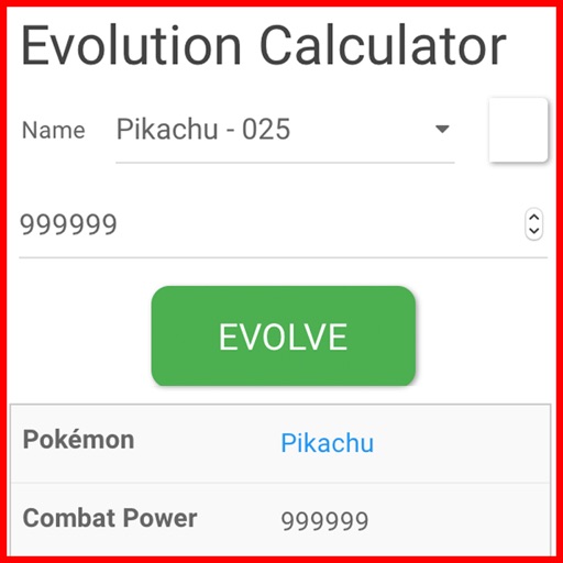 EvoCalc - Pokemon Go Cheats Sheet for Evolution iOS App