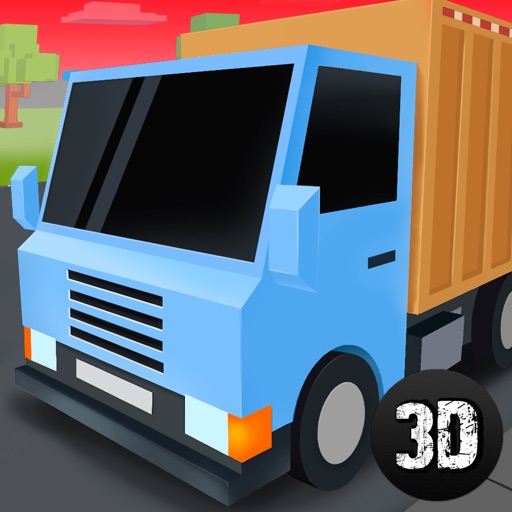 Pixel City Garbage Truck Driver 3D Full icon