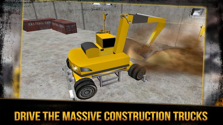 Construction excavator crane driver 3D- realistic parking simulator