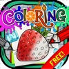 Coloring Book : Painting Picture Fruits and Berries Cartoon  Free Edition