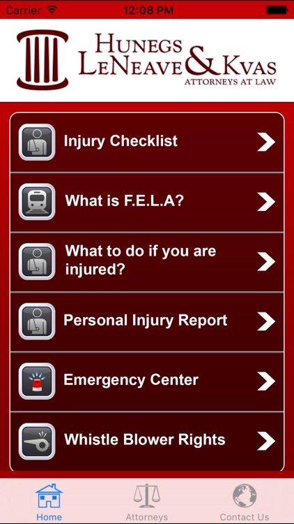 Injury Help App by Hunegs, LeNeave & Kvas