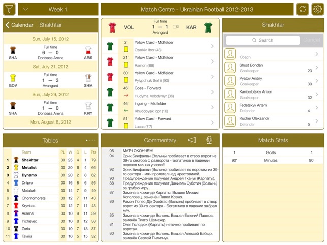 Ukrainian Football UPL 2012-2013 - Match Centre(圖2)-速報App