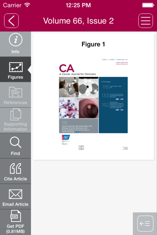 CA: A Cancer Journal for Clinicians screenshot 3