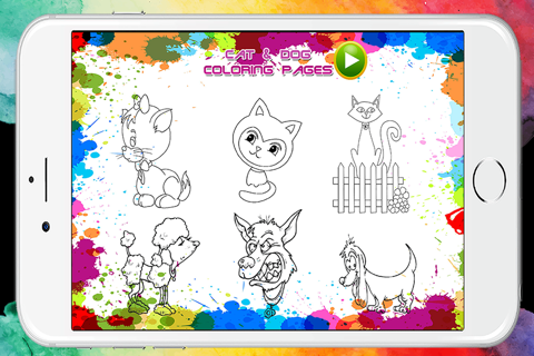 Game Dog and Cat Coloring Book for Preschool screenshot 2