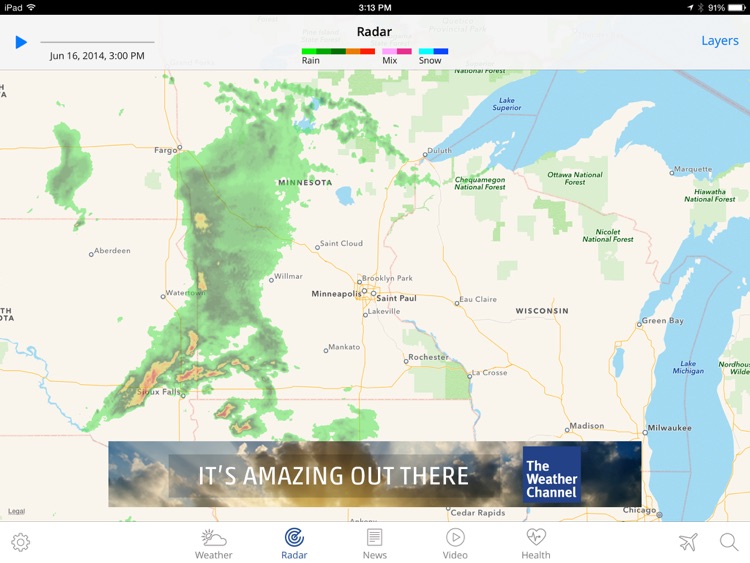 The Weather Channel App for iPad – best local forecast, radar map, and storm tracking