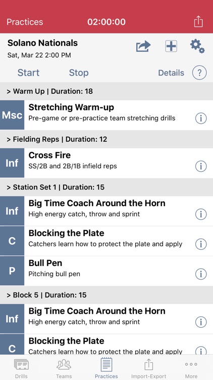 Big Time Coach - Practice Planner - Baseball