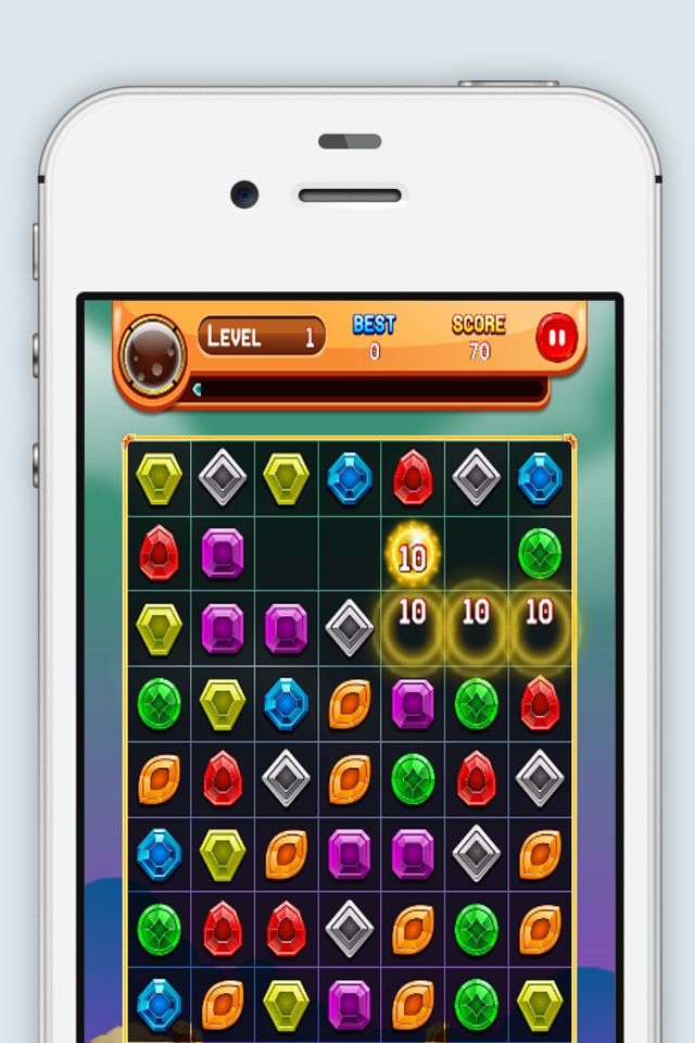 Crystal Match Item - Play  Easy Puzzle Additive Match 3 Game screenshot 4