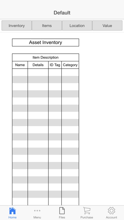 Inventory Lists