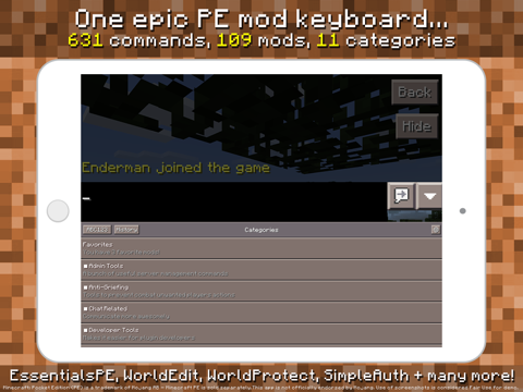PE Mods - Custom Keyboard for Minecraft Pocket Edition на iPad