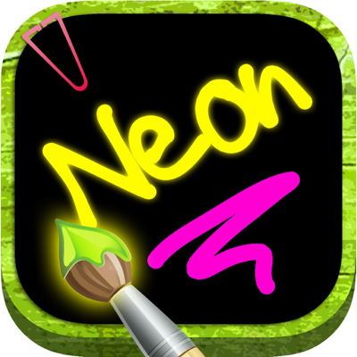 Draw with neon tube colors on screen and create notes