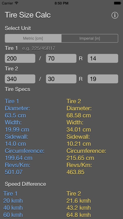 Tire Size Calculator Plus screenshot-3