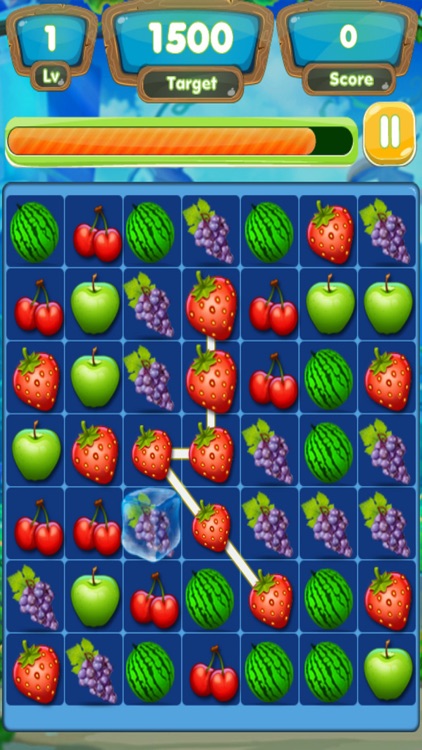 Crazy Fresh Fruit Match-3 Line