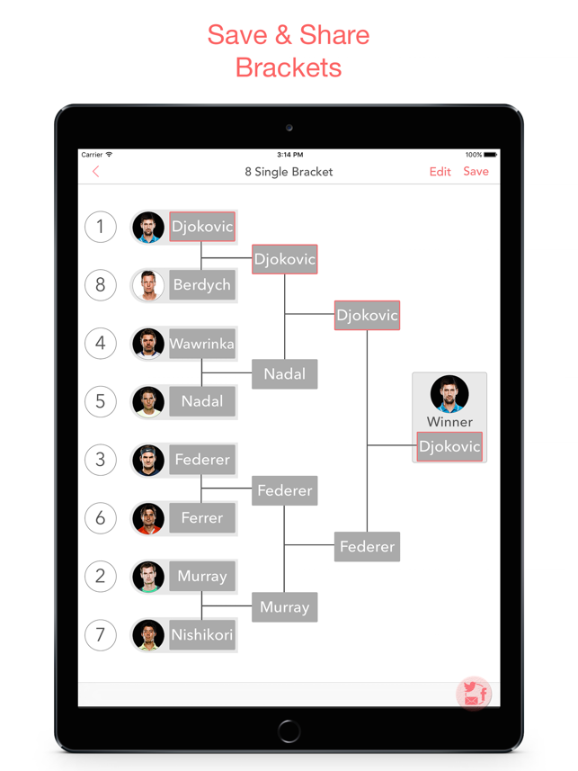 Bracket - Tournament Builder for Sports HD(圖2)-速報App