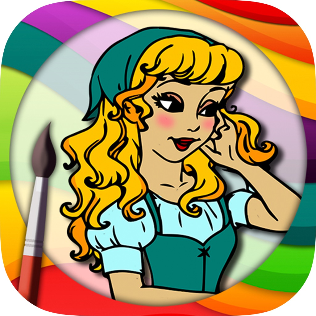 Get Cinderella Coloring book & Paint classic fairy tales for kids for iOS, iPhone, iPad Aso Report
